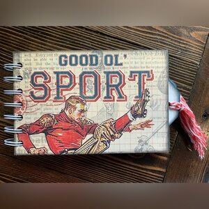 Handmade new Scrapbook photo album picture storage memories gift • sports themed